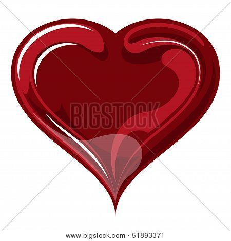 Red heart on valentine`s day.