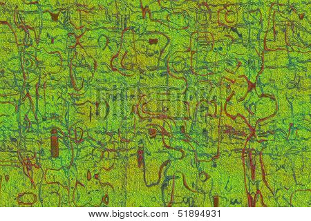 Green Organic Lines Background