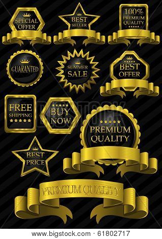 Collection of Luxury Golden Labels