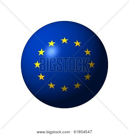 Sphere with flag of EU