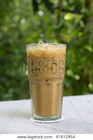 Cold Coffee Drink With Ice.