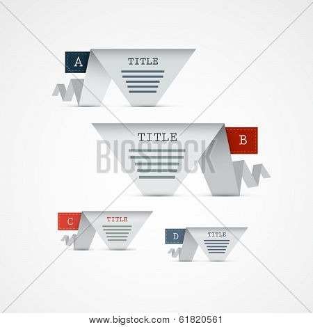 A, B, C, D, Four Pieces of Paper, Infographics