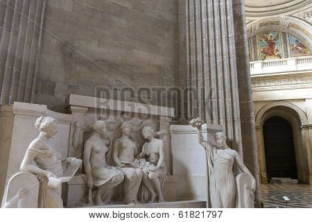 interiors of Pantheon necropolis, Paris, France