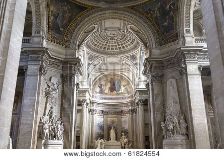interiors of Pantheon necropolis, Paris, France