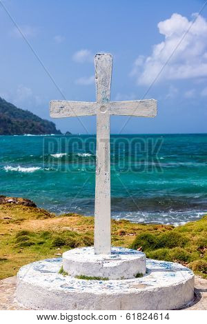 White Cross And Sea