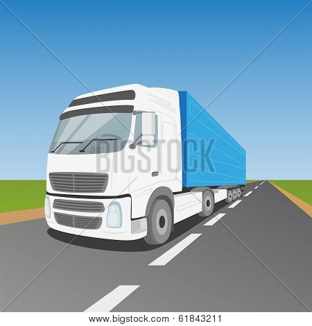 White delivery truck