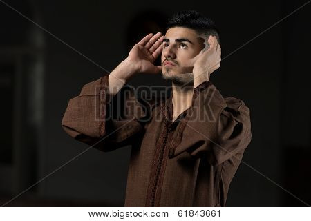 Muslim Praying In Mosque