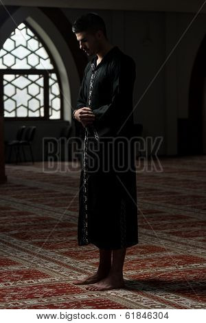 Muslim Praying In Mosque
