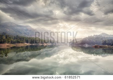 Mountain Lake In India