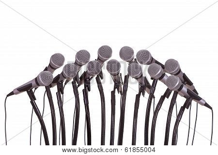 Pressconference With Microphones
