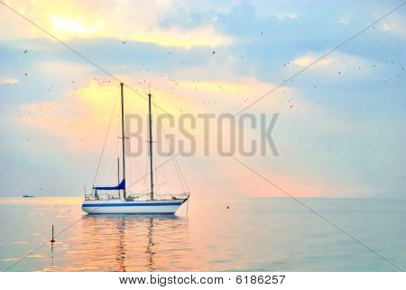 Lever du soleil coloré