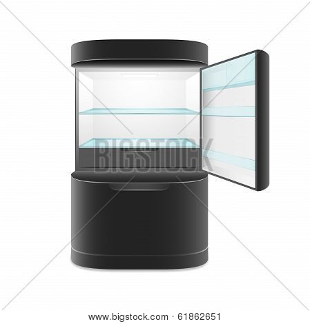 Modern two door black refrigerator