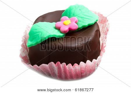 little cassata on white background
