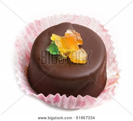 little cassata on white background
