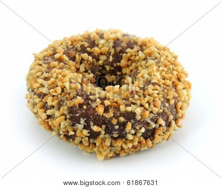 Chocolate Donut Isolated On White Background