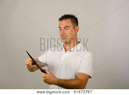Man With Kitchen Knives