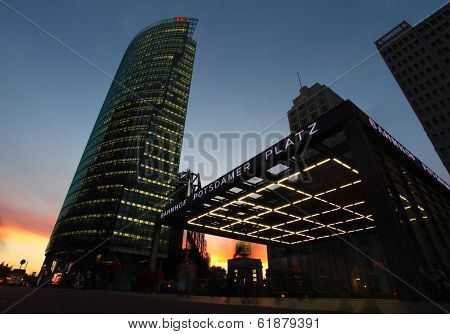 The Potsdamer Platz At Night
