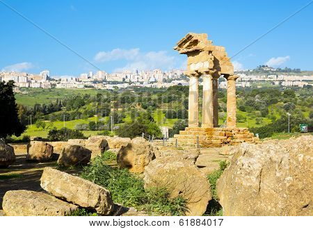 Ancient Greek Temple Of The Dioscuri