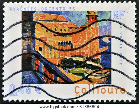 FRANCE - CIRCA 2002: A stamp printed in France shows Colliure circa 2002