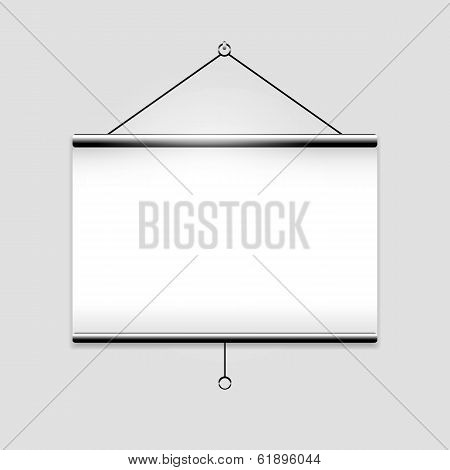 White Screen Projector Clean Background