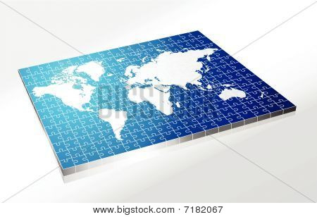 Kompletní Puzzle mapa světa
