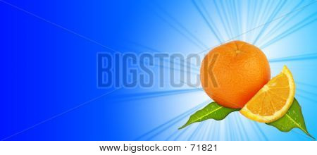 Orange - blauen Hintergrund