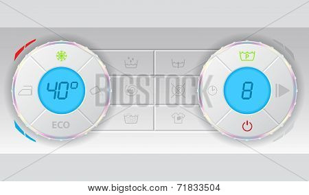 Wash Machine Control Deck With Functions