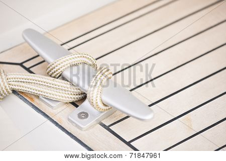Sailing Ship Fixing His Rope