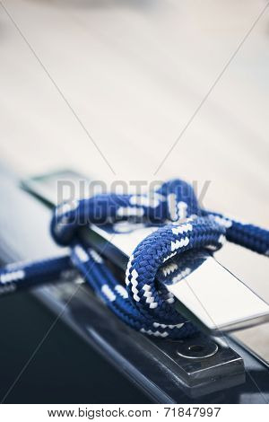 Sailing Ship Fixing His Rope