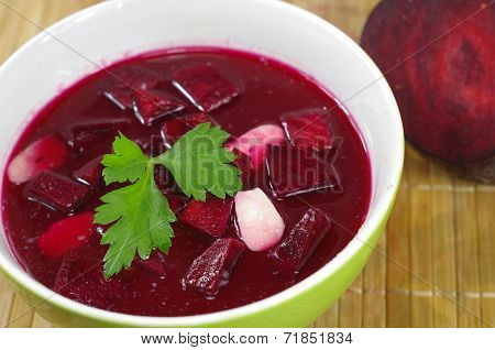 Appetizing Hot Beetroot Soup