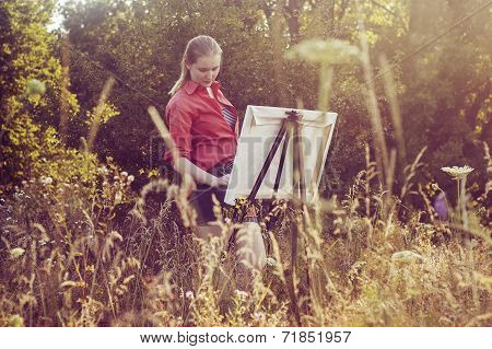 Artist On The Plain Air