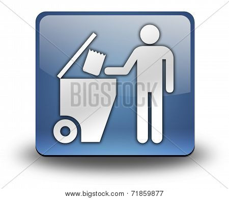 Icon, Button, Pictogram Trash Dumpster
