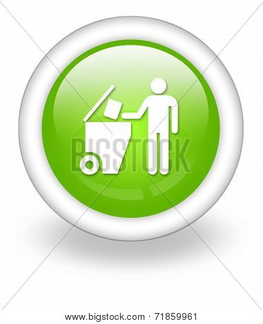 Icon, Button, Pictogram Trash Dumpster