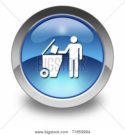 Icon, Button, Pictogram Trash Dumpster