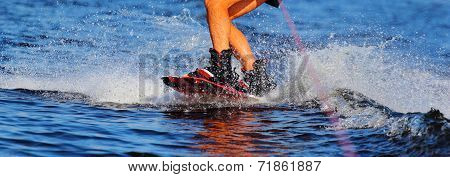 wakeboarding on the water