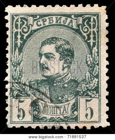 King Milan stamp