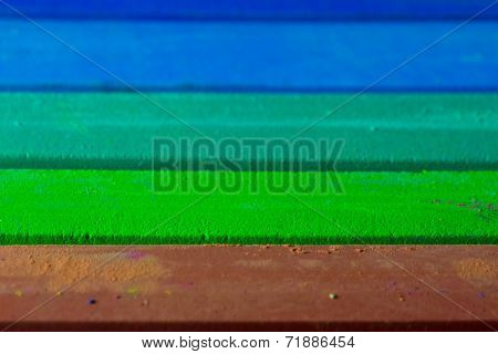 Close Up Of Chalk Sticks Shot Lengthwise