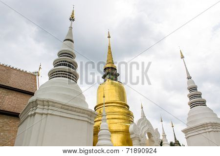 Pagoda At Wat Suan Dok In Chiang Mai, Thailand
