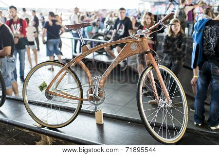 wooden bicycle