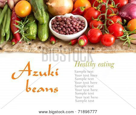 Dry Organic Azuki Beans And Vegetables