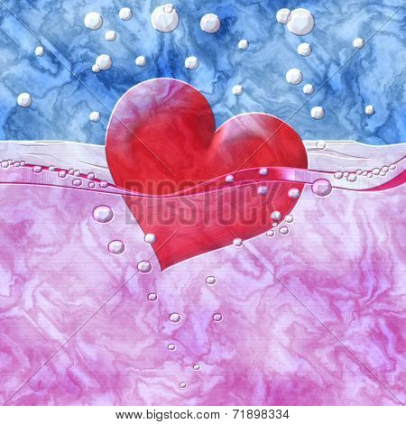 Philtre Drink Of Love Relief Painting On Generated Marble Textur