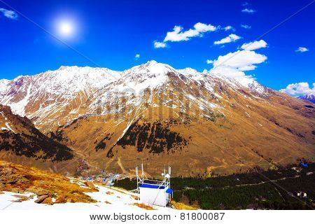 Beautiful View Of Mountains In The Elbrus Area.