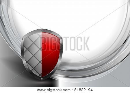 abstract vector template with shield