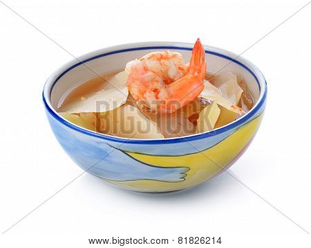 Spicy And Sour Soup With Shrimp And Papaya