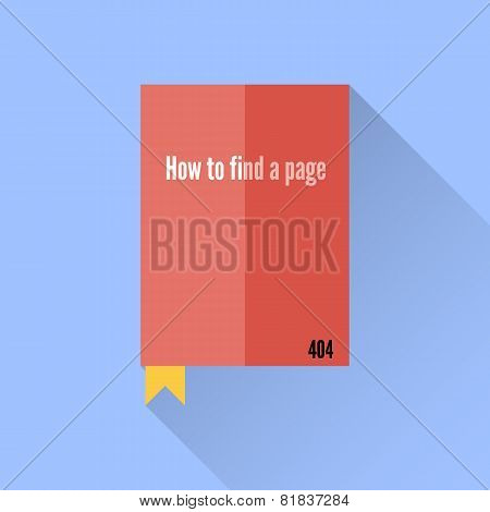 Flat book icon, vector.