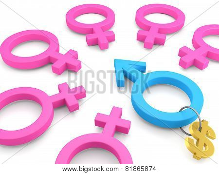Rich Man Surrounded With Women