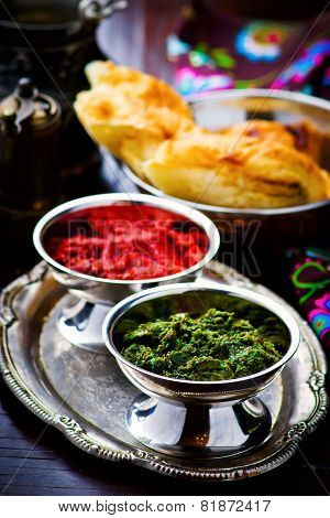 Adjika Sauce, Traditional Hot Caucasian Sauce.
