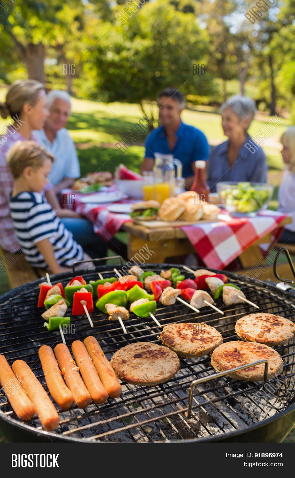 Family Doing Barbecue Image & Photo (Free Trial) Bigstock