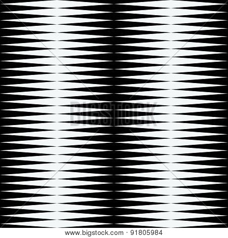 Black And White Pattern With Pointed, Triangle Shapes. (repeatable)
