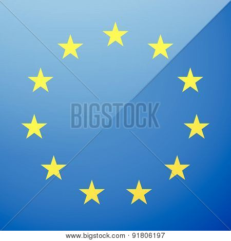 12 Stars In Circle For Award, Prize Or Certification Concepts. (official European Union Flag With Tw